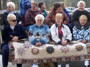  Women at a Quilting Retreat